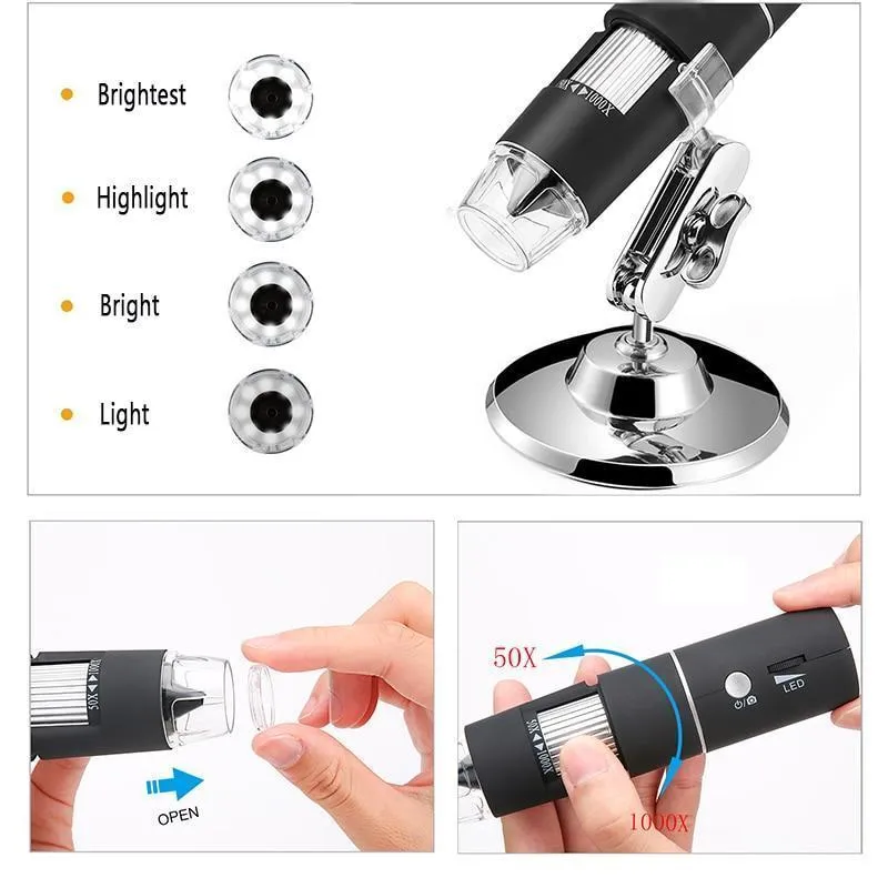 1000X Zoom 1080p Microscope Camera