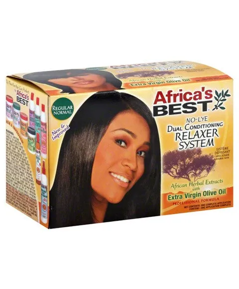 Africas Best No Lye Dual Conditioning Relaxer System Kit