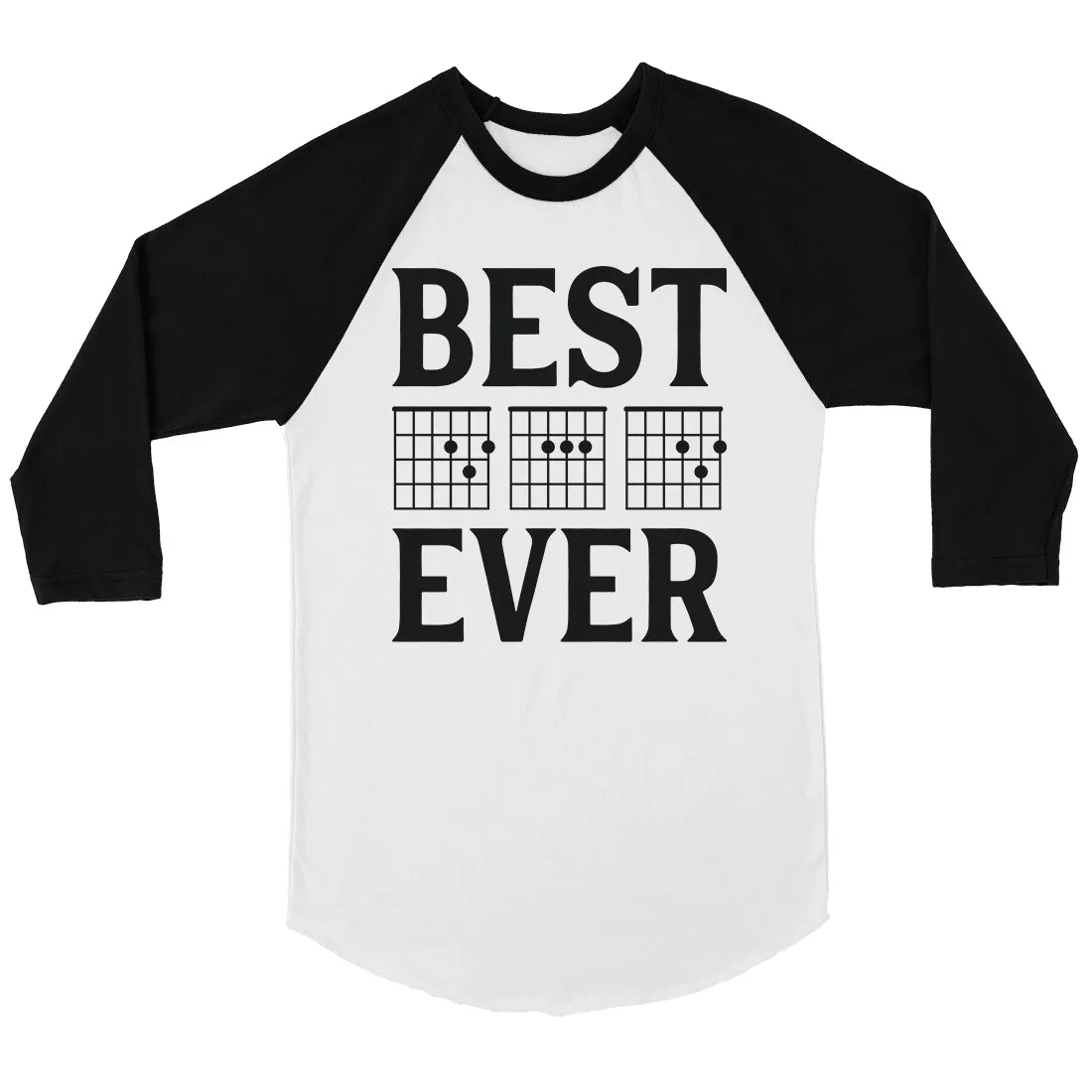 Best Dad Ever Guitar Chord Mens Baseball Shirt Motivational Cool