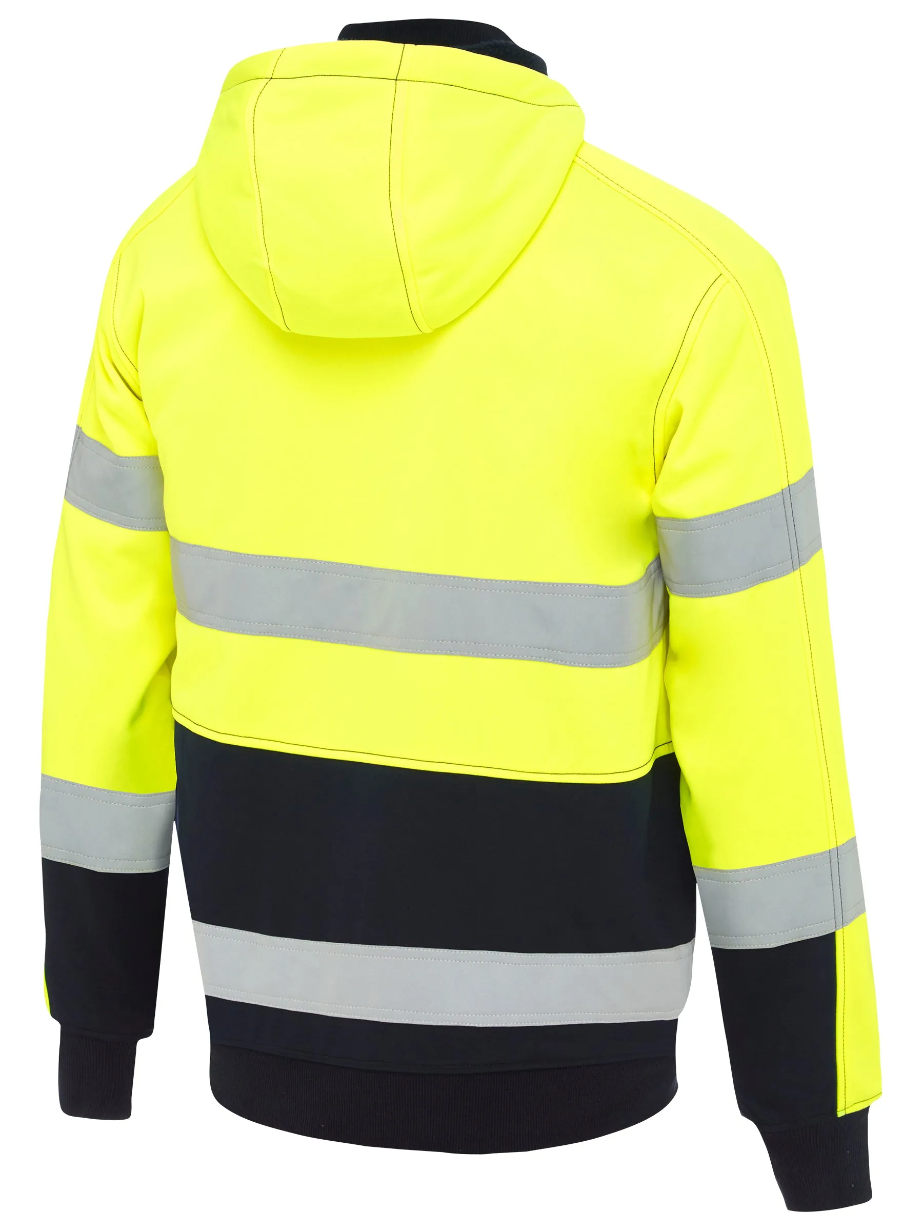 BK6988T Bisley Taped Hi Vis Fleece Hoodie With Sherpa Lining