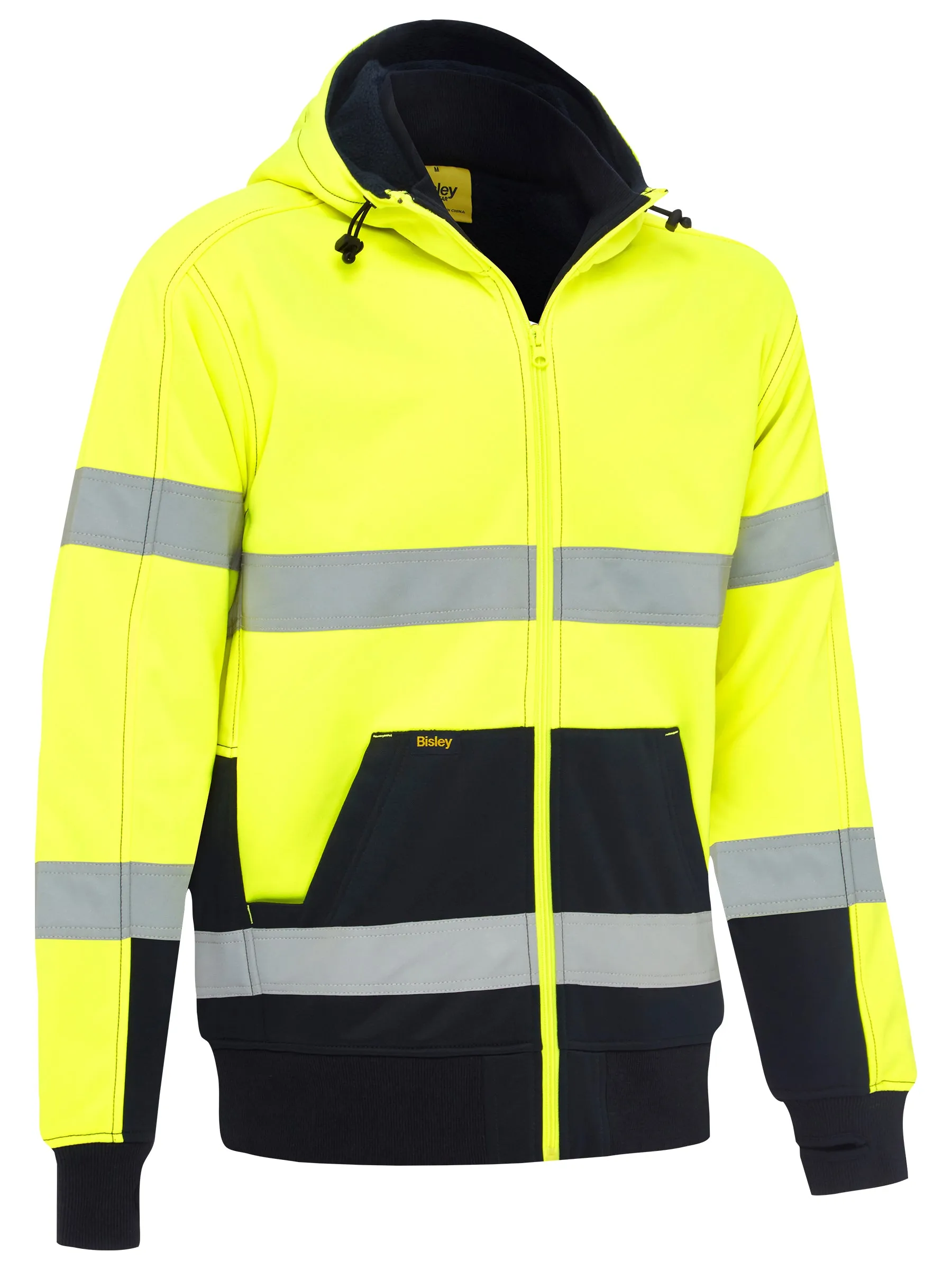 BK6988T Bisley Taped Hi Vis Fleece Hoodie With Sherpa Lining