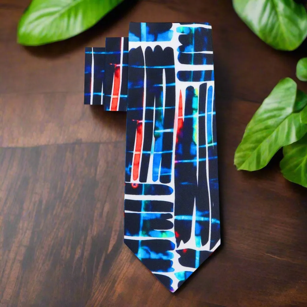 Blue Artistic Dreamscape Necktie