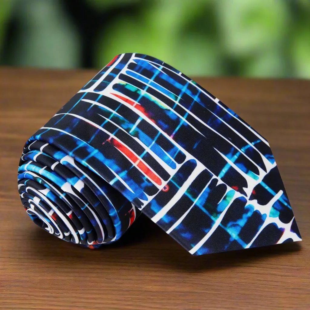 Blue Artistic Dreamscape Necktie