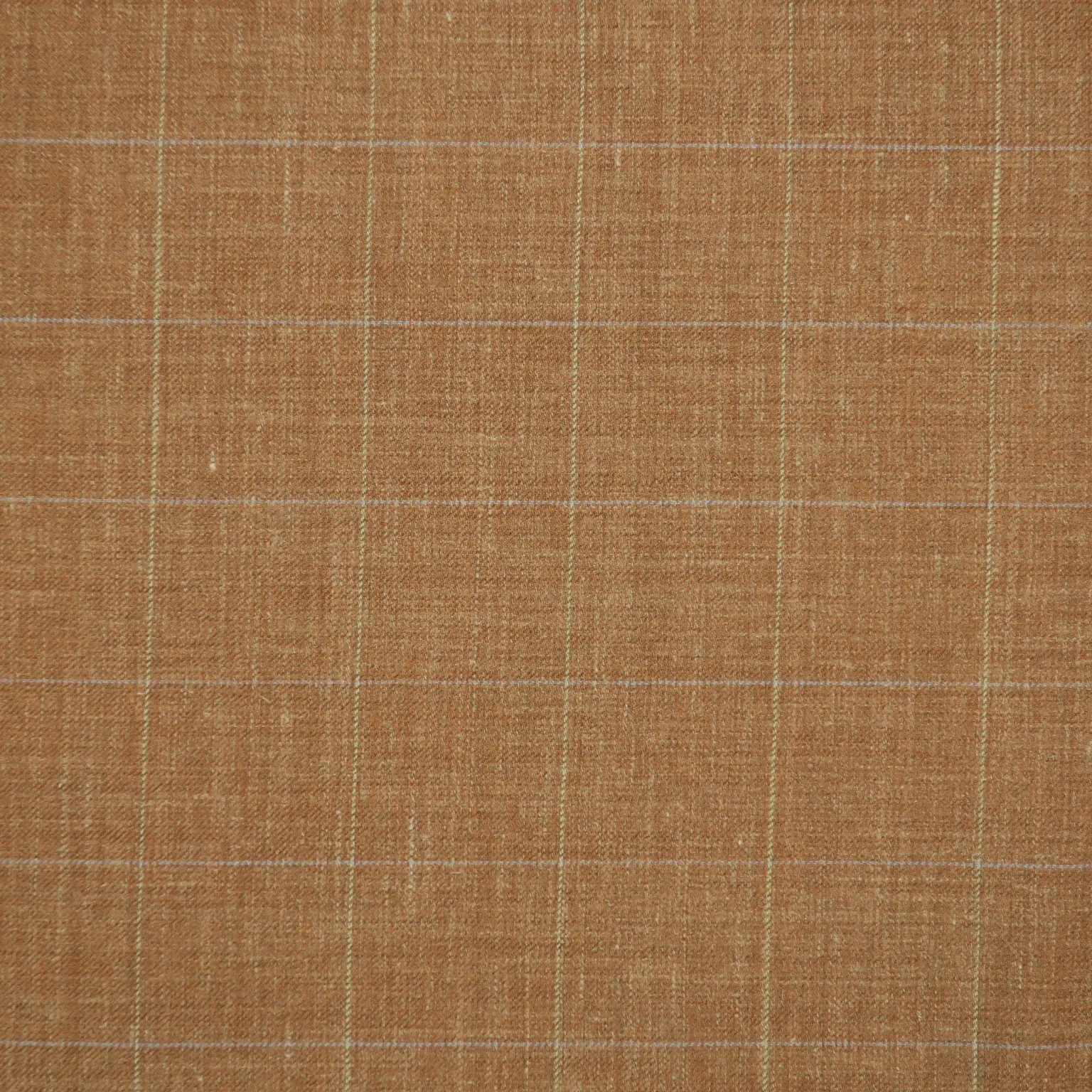 Bronze Windowpane Wool Suiting Fabric