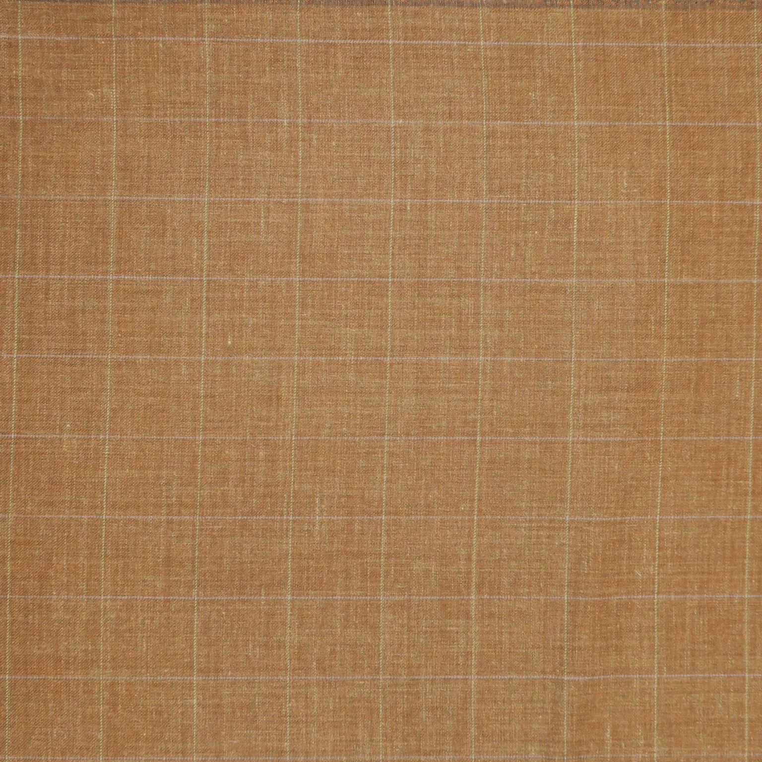 Bronze Windowpane Wool Suiting Fabric