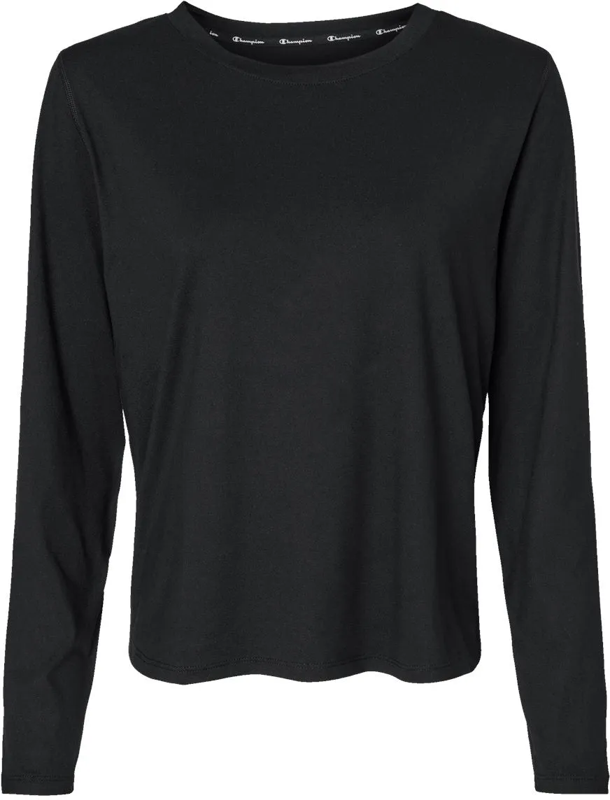 Champion Ladies Sport Soft Touch Long Sleeve Crop T-Shirt