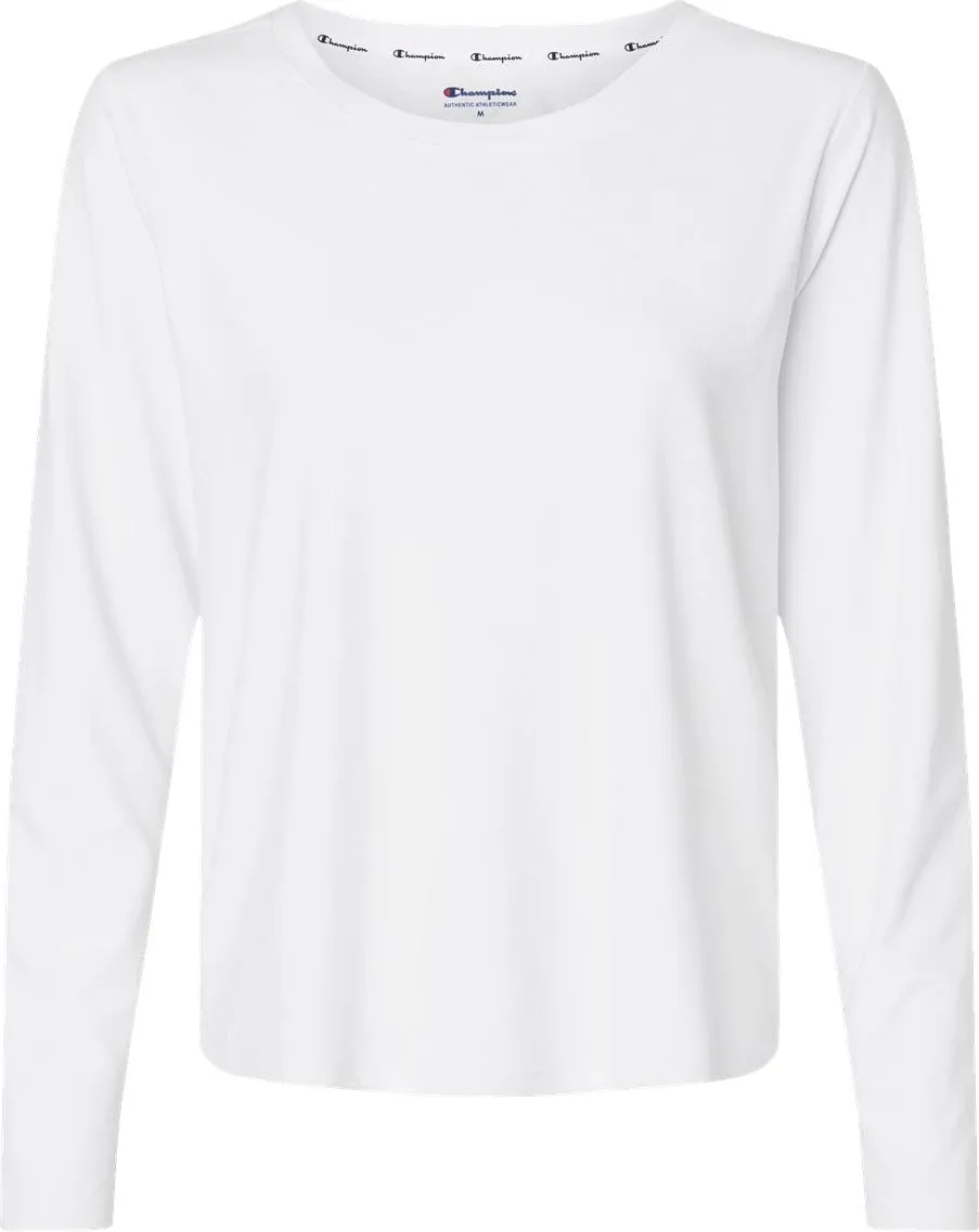 Champion Ladies Sport Soft Touch Long Sleeve Crop T-Shirt