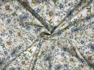 COTTON POPLIN FLORAL PRINT 58&quot; wide