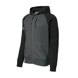 Crossed Rifles Color Block Zip Up Hoodie