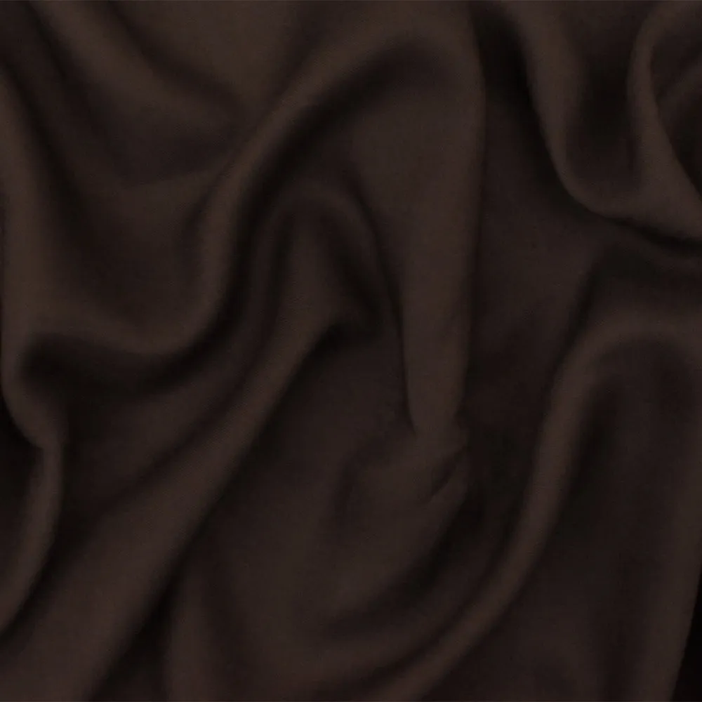 Dark Brown Rayon Challis Solid Woven Fabric