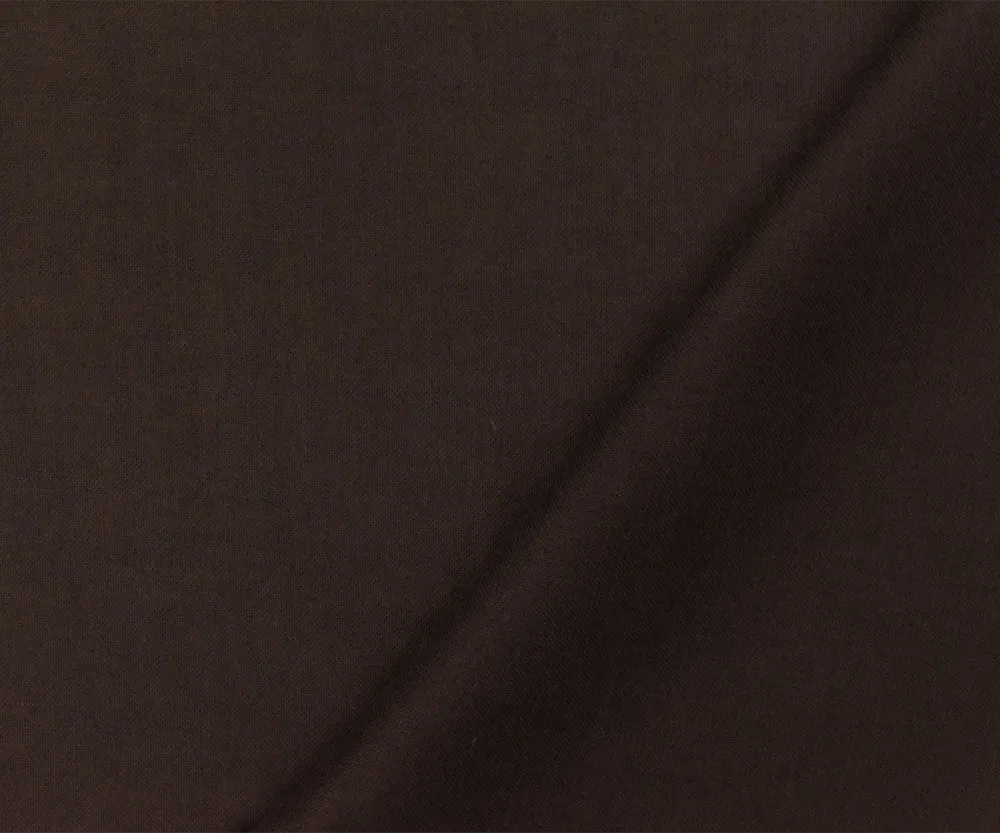 Dark Brown Rayon Challis Solid Woven Fabric