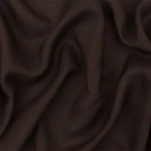 Dark Brown Rayon Challis Solid Woven Fabric