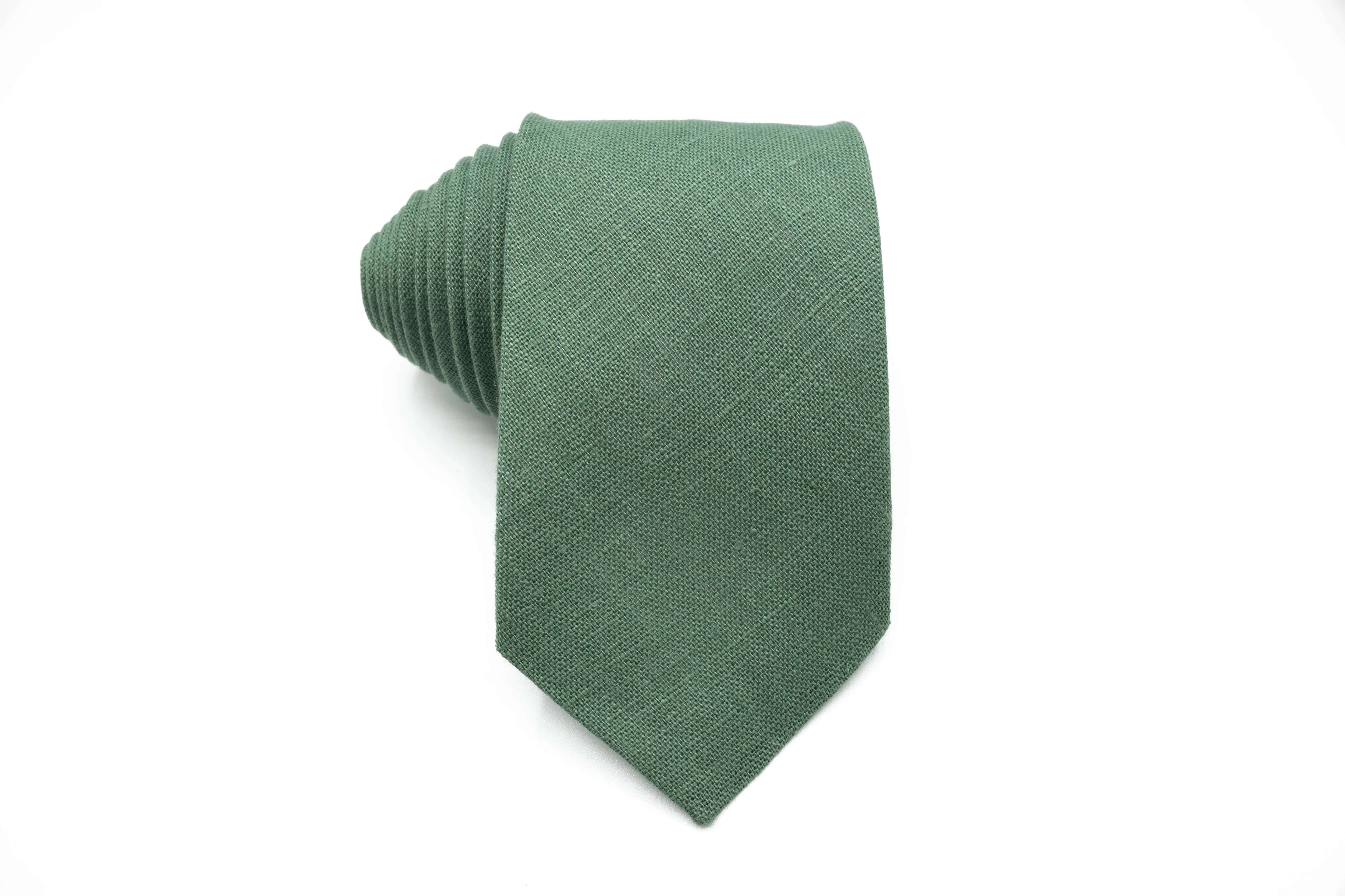 Dark Sage Green Necktie | Perfect for Weddings and Formal Occasions