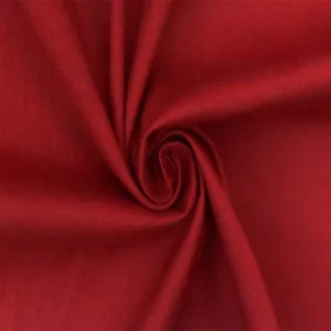 Flag Red Solid Stretch Cotton Poplin Woven Fabric