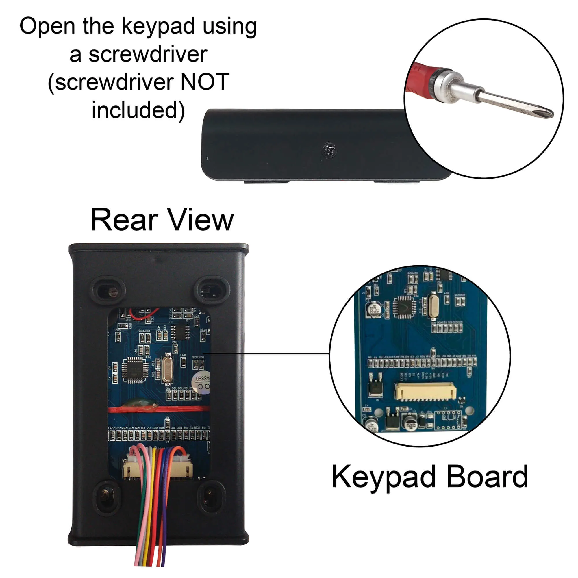 FPC-5573 1 Door Access Control 770lbs Electric Strike Fail Safe   Fail Secure Adjustable   Indoor Use Keypad/Reader Standalone   Mini Controller   Wiegand 26, No Software, EM Card   Wireless Receiver