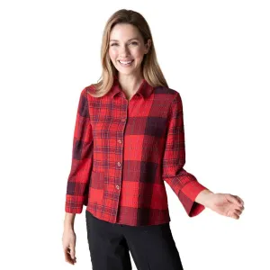 Habitat "Girl Gone Plaid"- Pocket Shirt in Apple - 40790-APL - Size XL