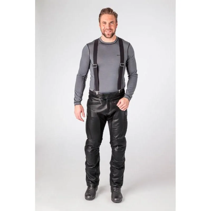 Halvarssons Rullbo Waterproof Leather Trouser Black