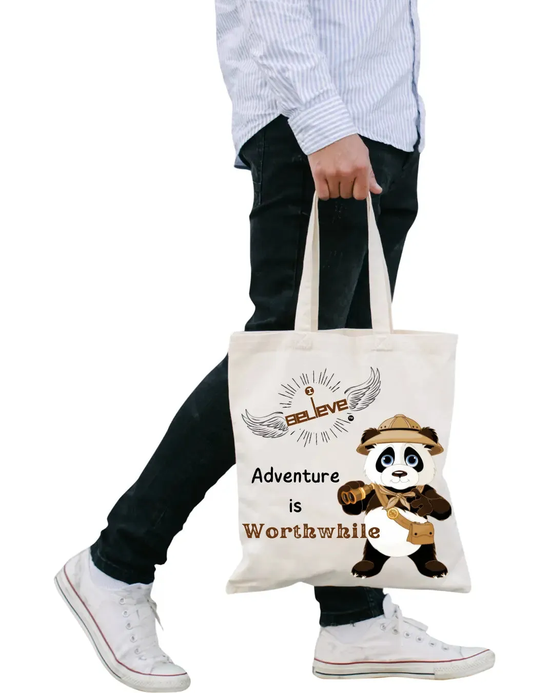 I Believe in Adventure  Daily Thaila -  Canvas Reusable Bags