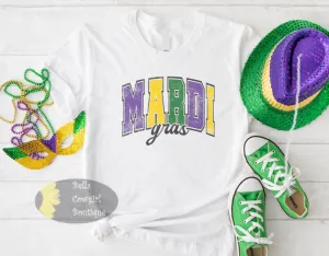 Mardi Gras Varsity Letters T-Shirt