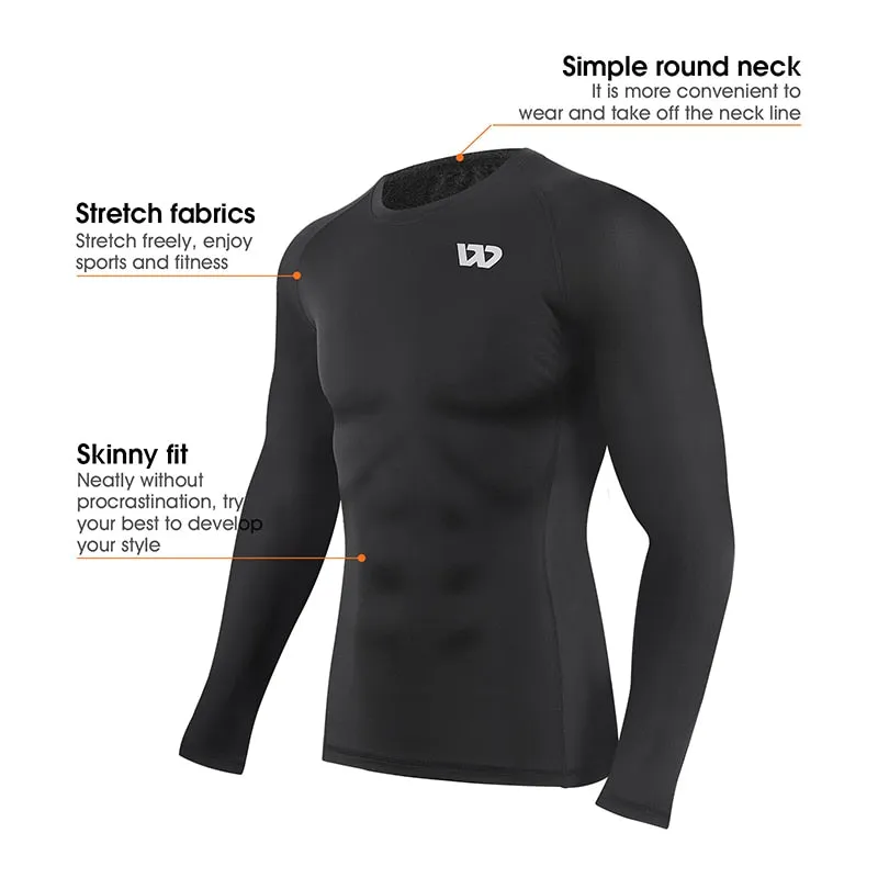 Men's Sports Set Long Sleeves Compression Shirts Top Pants Running Tights Quick Dry Workout Fitness Gym Yoga Suit