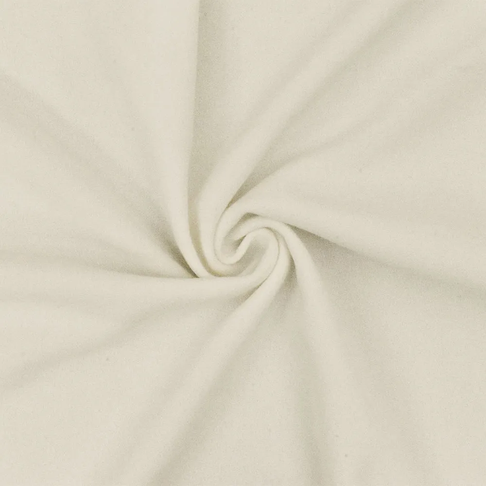 Milk Ivory Solid Stretch Momie Crepe Woven Fabric