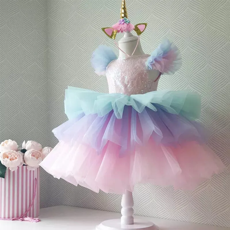 MOF Kids Unicorn Tutu Cake Dress A Magical Outfit for Girls