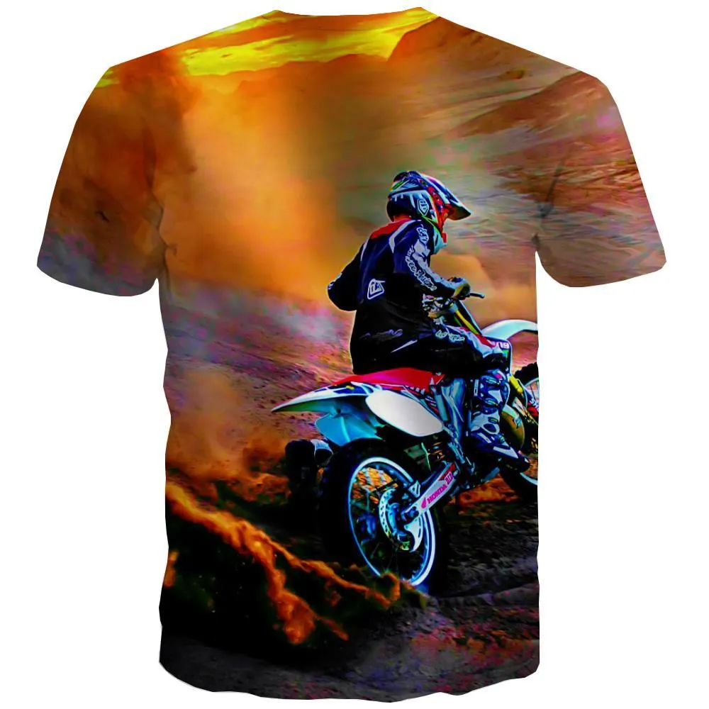 Motocross T-shirt Men motorcycle T-shirts 3d Offroad T shirts Funny Short Sleeve