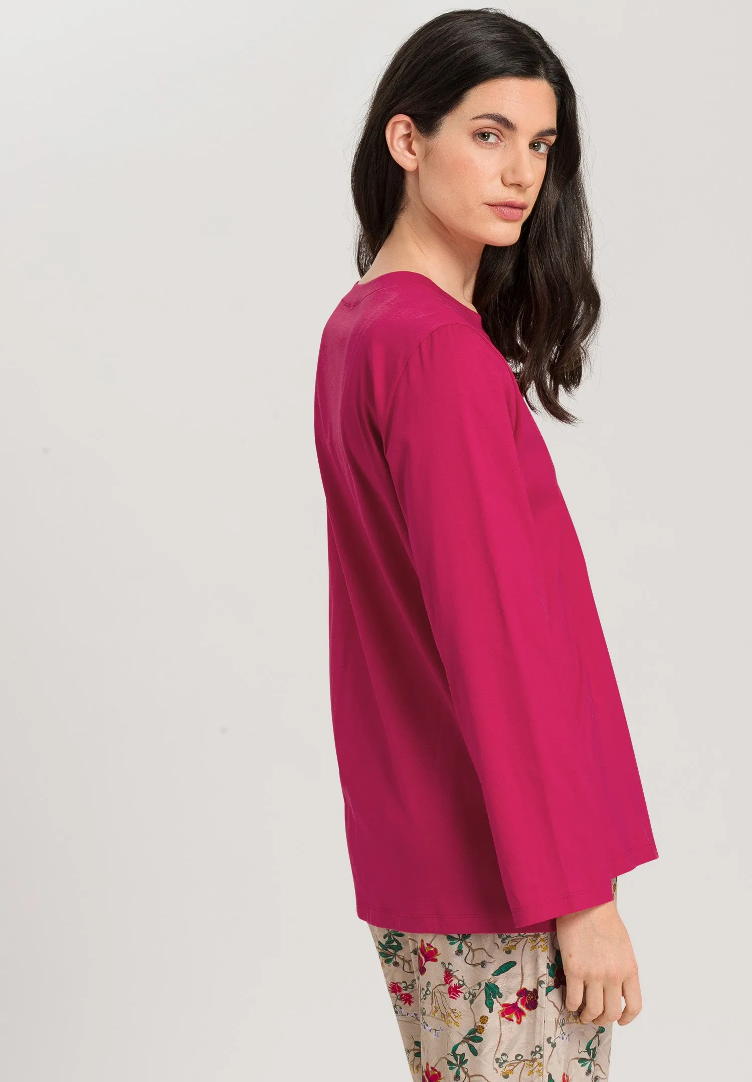 Natural Shirt Relaxed Organic Cotton Top | Pink Mimosa 78661-2424