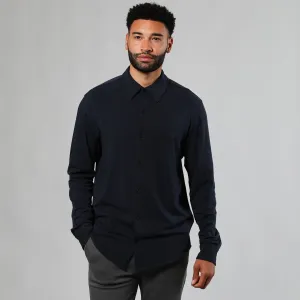 Navy Long Sleeve Knit Shirt