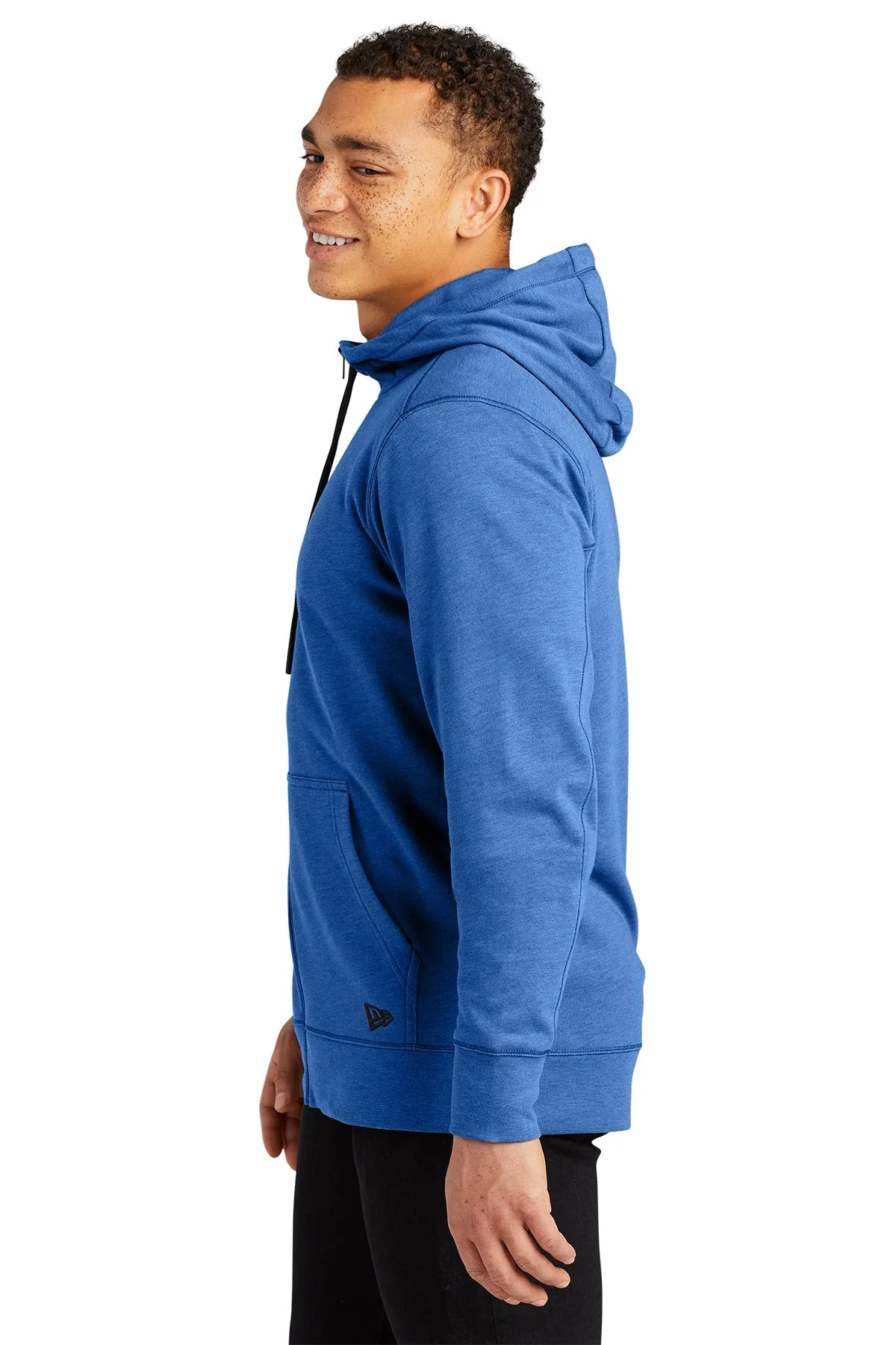 New Era Tri Blend Fleece Custom Zip Hoodies, Royal Heather