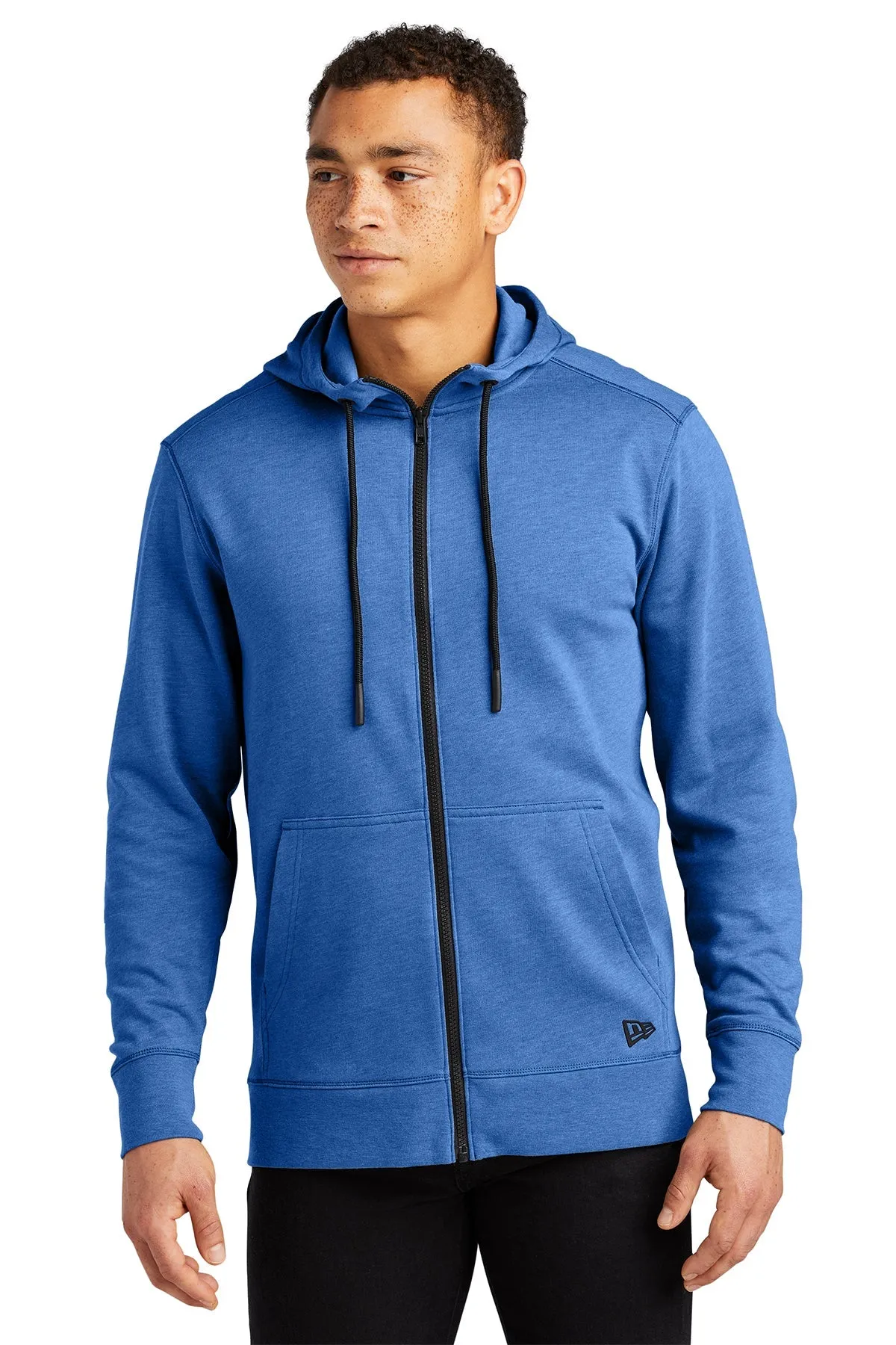 New Era Tri Blend Fleece Custom Zip Hoodies, Royal Heather