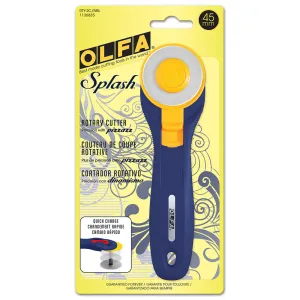 OLFA RTY-2C/NBL - SplashTM Handle Rotary Cutter 45mm - Navy Blue