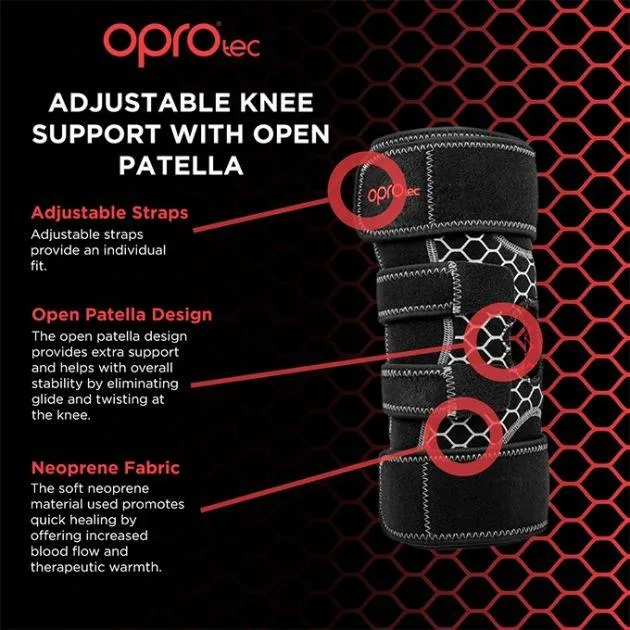 OPROtec - Adjustable Knee Support With Open Patella  (No Exchange and No Refund)