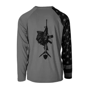 Performance Long Sleeve Shirt | Blackout American Flag | Game On