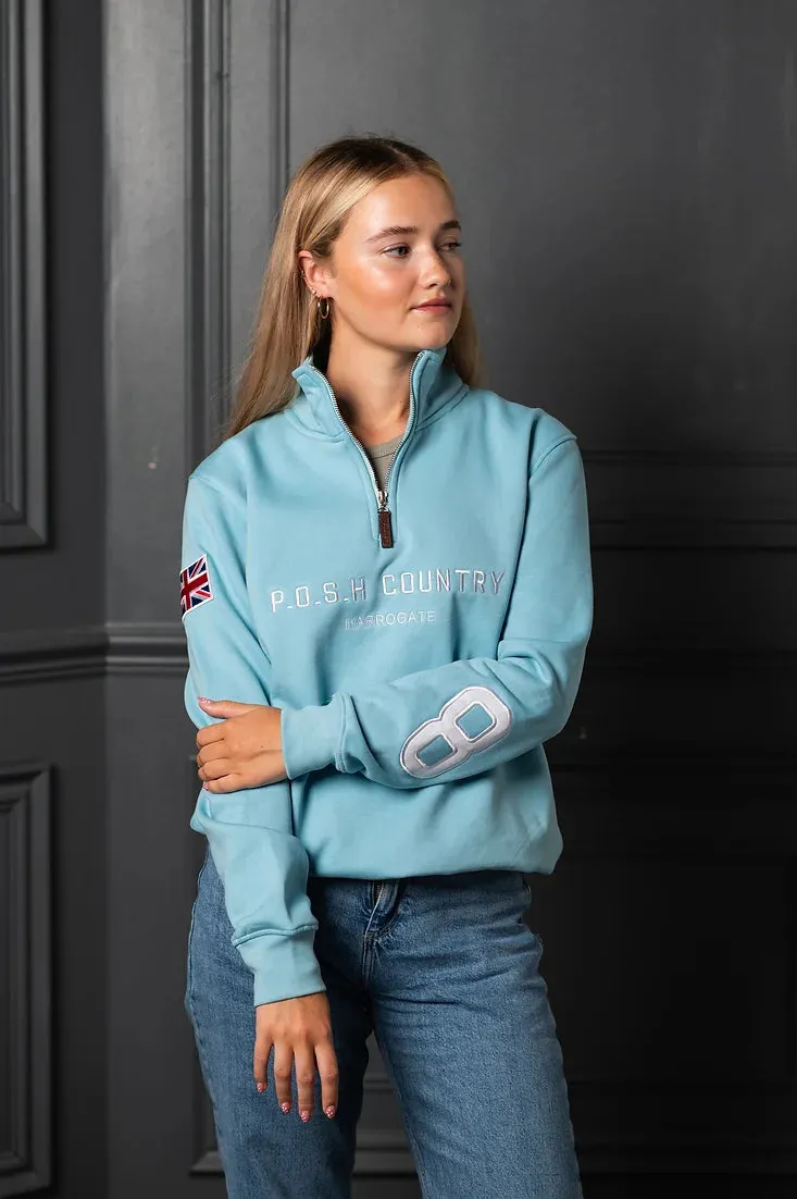 P.O.S.H. Country Unisex Tidal Quarter Zip Sweatshirt