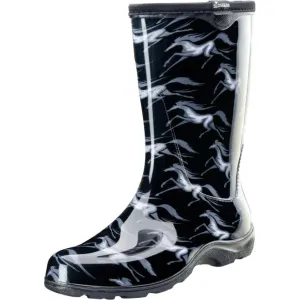 Sloggers Women's Rain & Garden Boot Horse Black Design