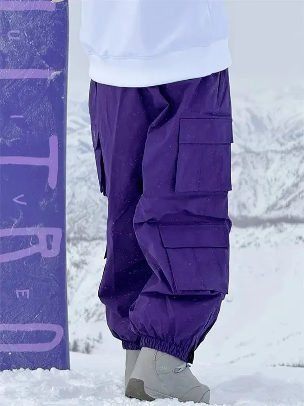 Stylish Cargo Baggy Snowboard Pants Couple Style