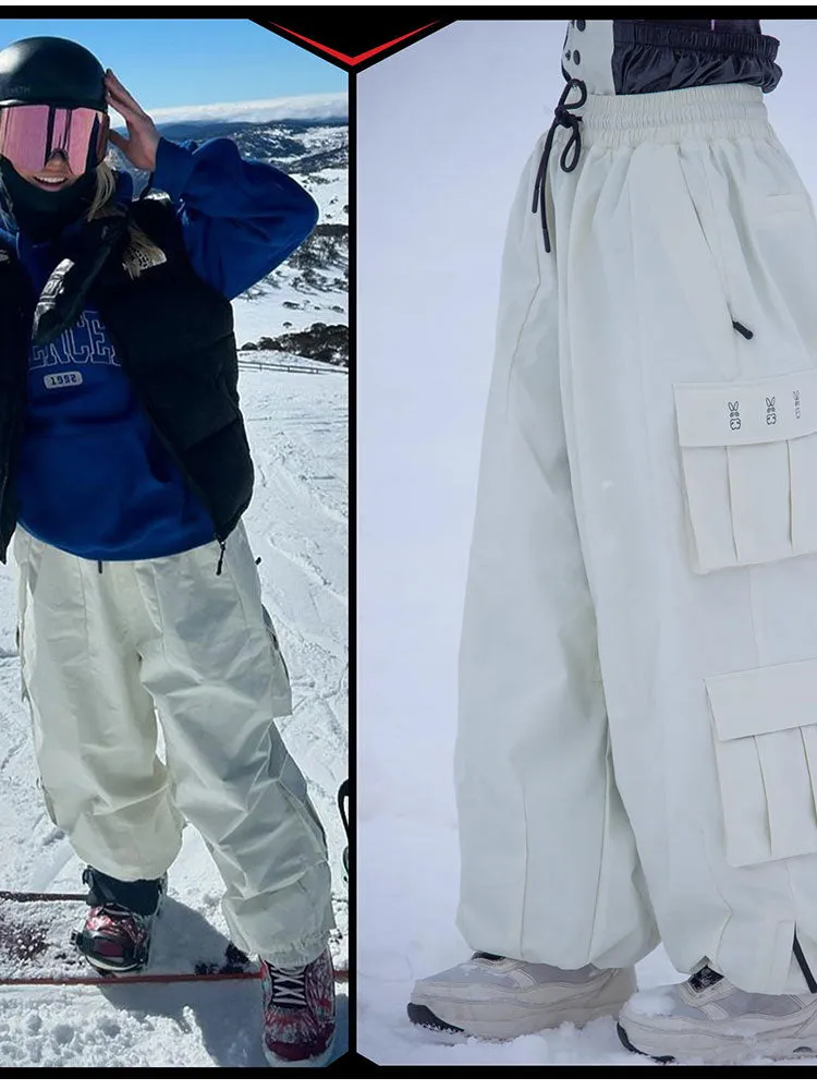 Stylish Cargo Baggy Snowboard Pants Couple Style