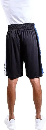 Ultra Game NBA Official Men’s Super Soft Active Workout Basketball Training Shorts - Unisex, New York Knicks, Black|New York Knicks