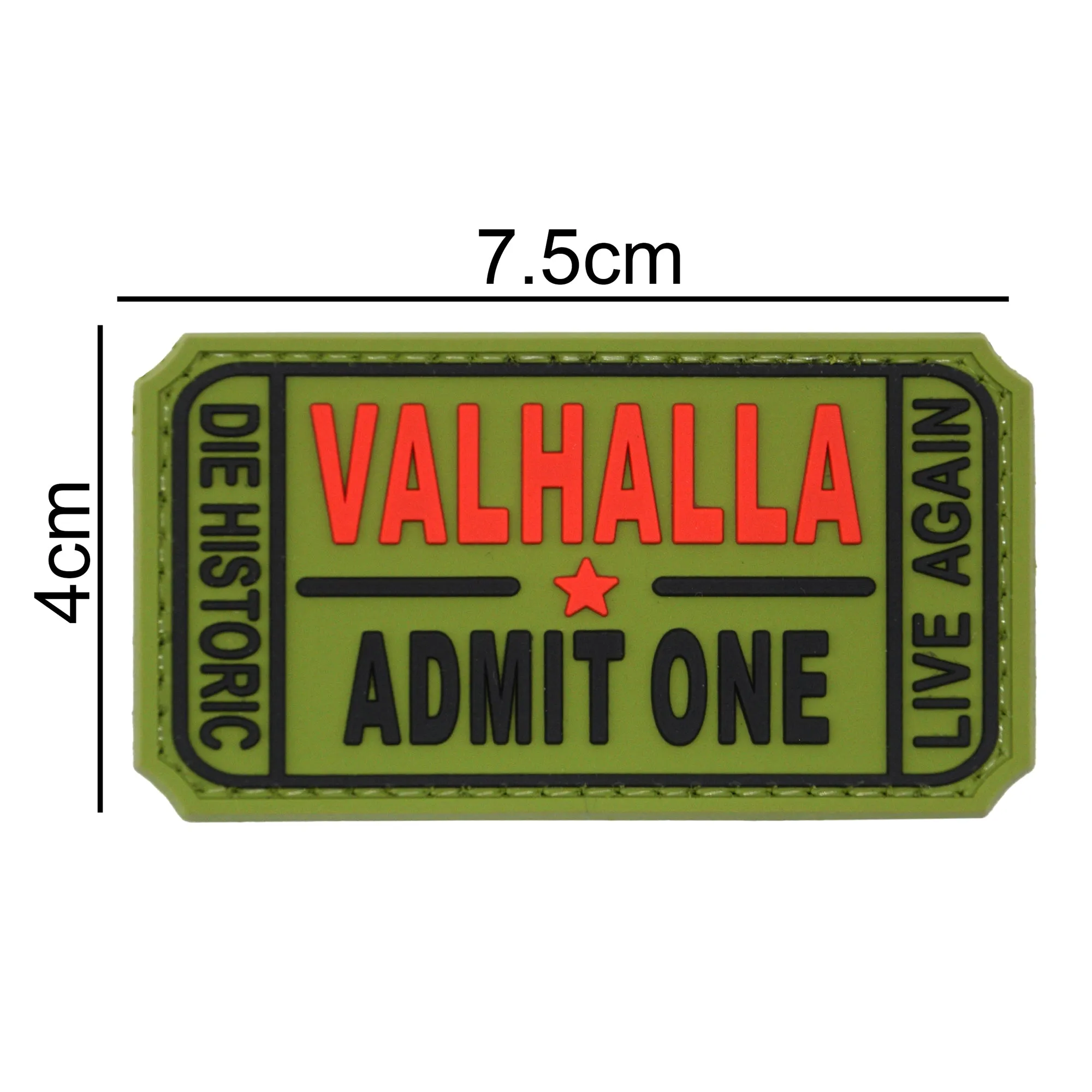 Valhalla Admit One Patch Green