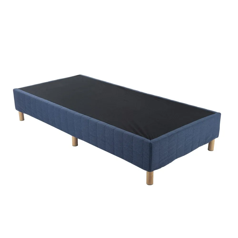 Vera Ensemble Bed Base Mattress Foundation with Metal Stats - Blue Queen