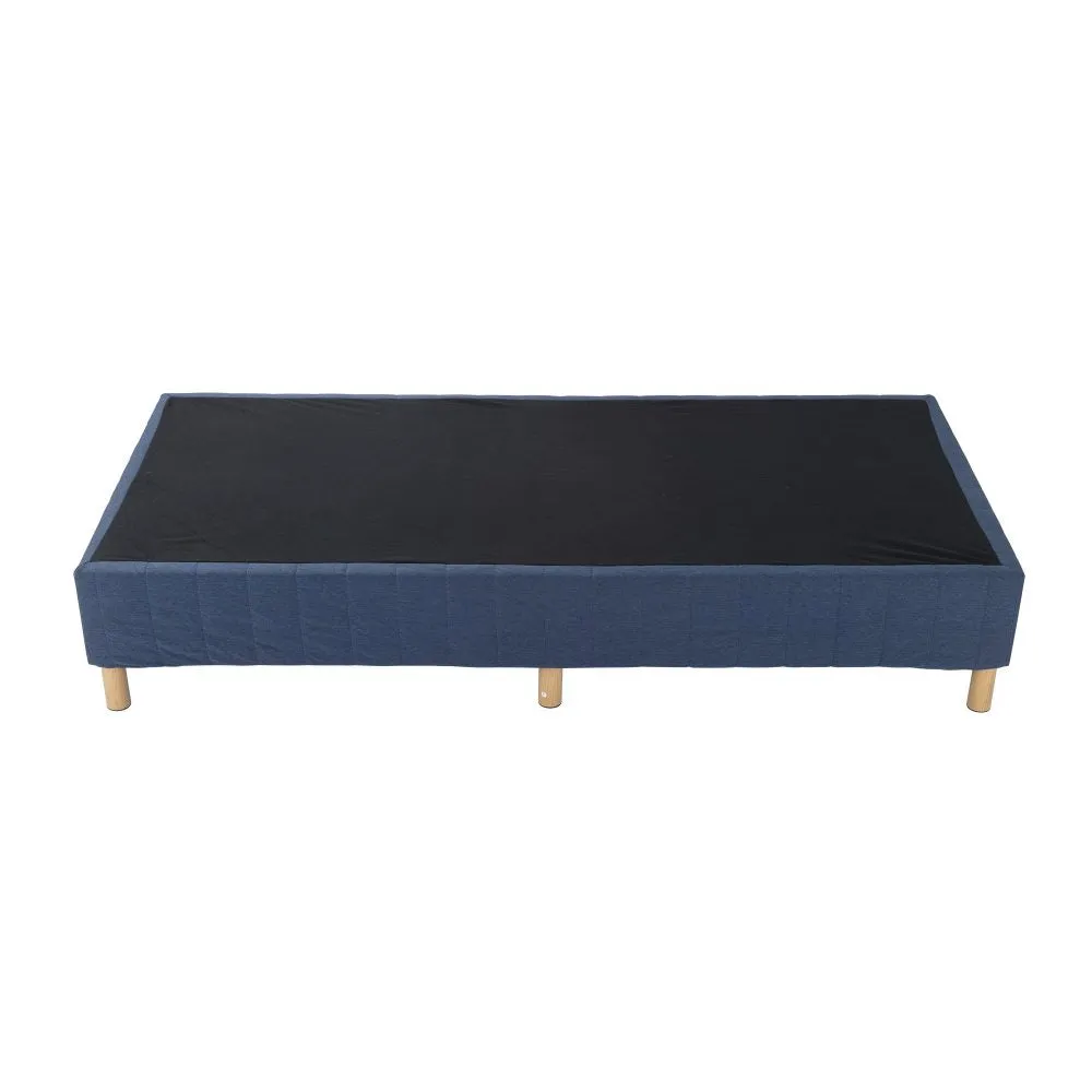 Vera Ensemble Bed Base Mattress Foundation with Metal Stats - Blue Queen