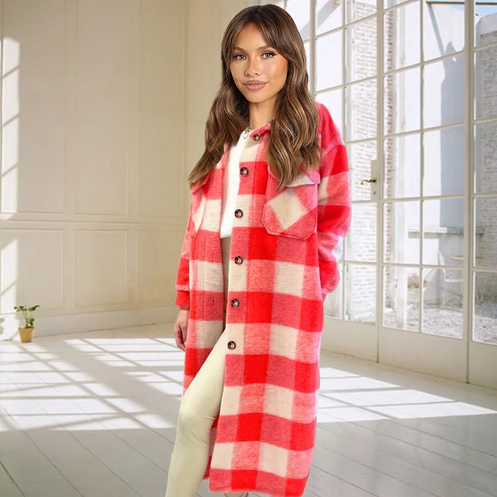 Yard Tartan Coat Wholesale Women Clothing